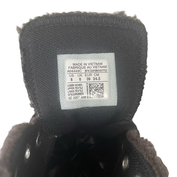 Converse All Star High Top Sherpa Platform Lugged Cozy Women’s Gray Size 8 - Picture 5 of 8